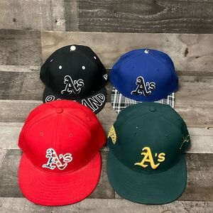 Oakland A’s Men’s Hats (4 Hats) ALL Size 7 1/4